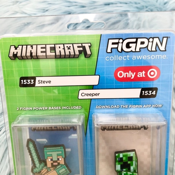Minecraft, FiGPiN, Steve, #1533, Creeper, #1534, Target Exclusive, NEW, SEALED - Picture 6 of 10